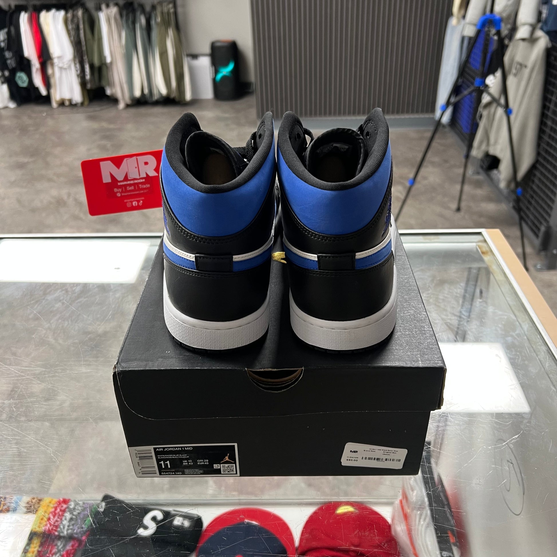 Jordan 1 Mid Black Racer Blue