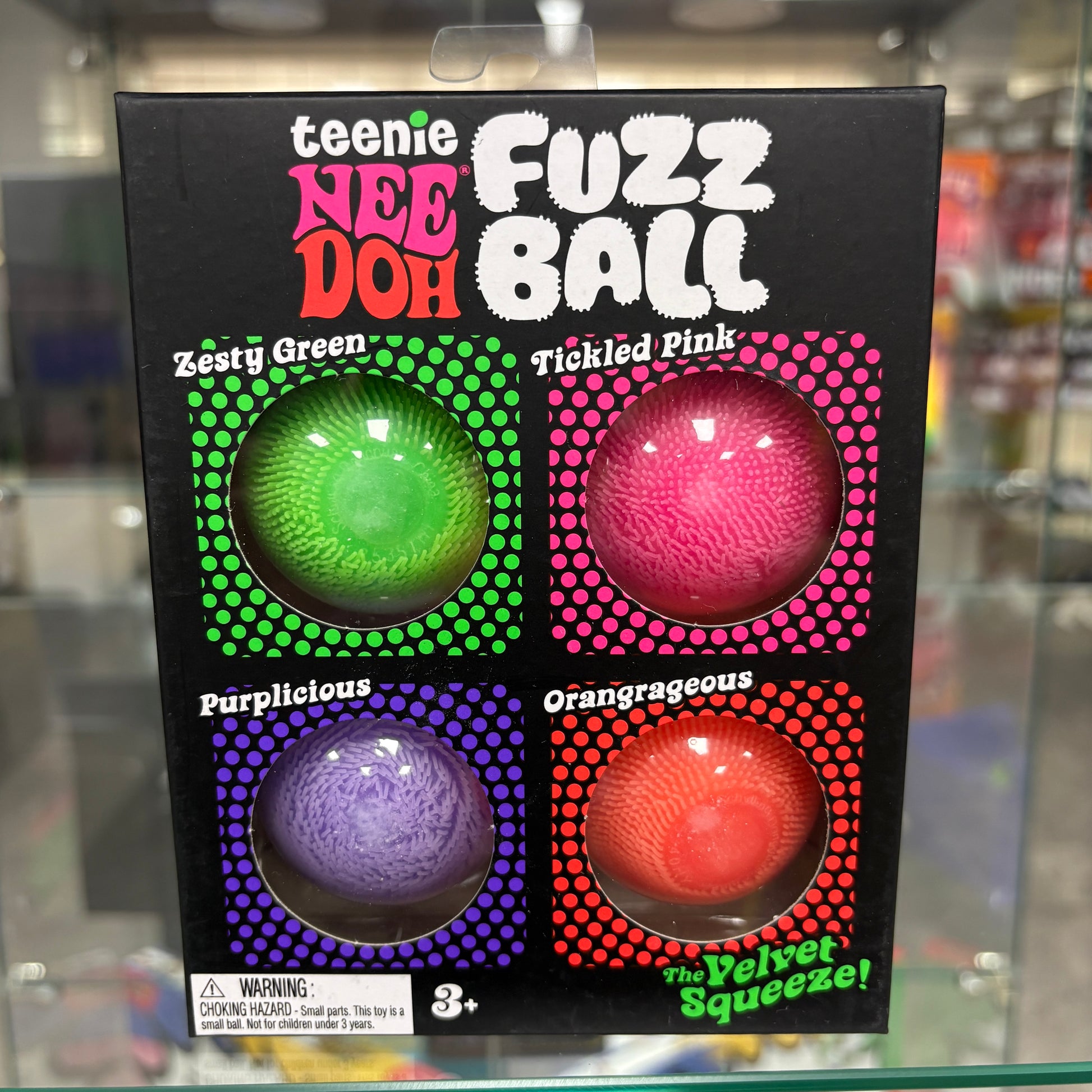 NeeDoh Teenie Fuzz Ball 4-Pack Squishy Fidget Toy