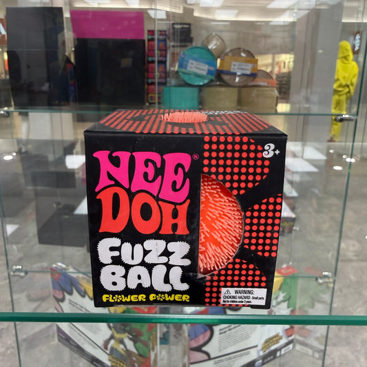 NeeDoh Flower Power Fuzz Ball Squishy Fidget Toy Orange