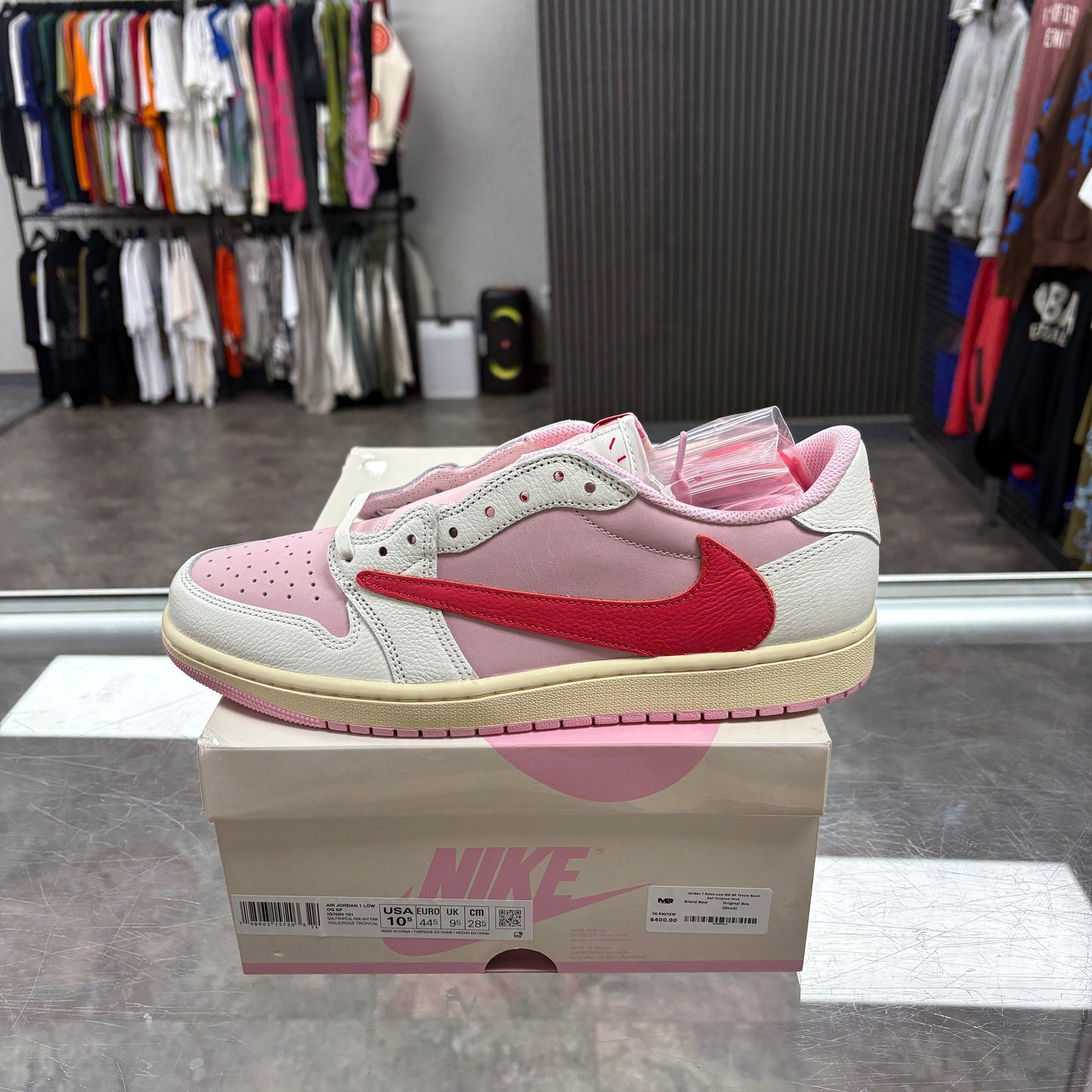 Jordan 1 Retro Low OG SP Travis Scott Sail Tropical Pink