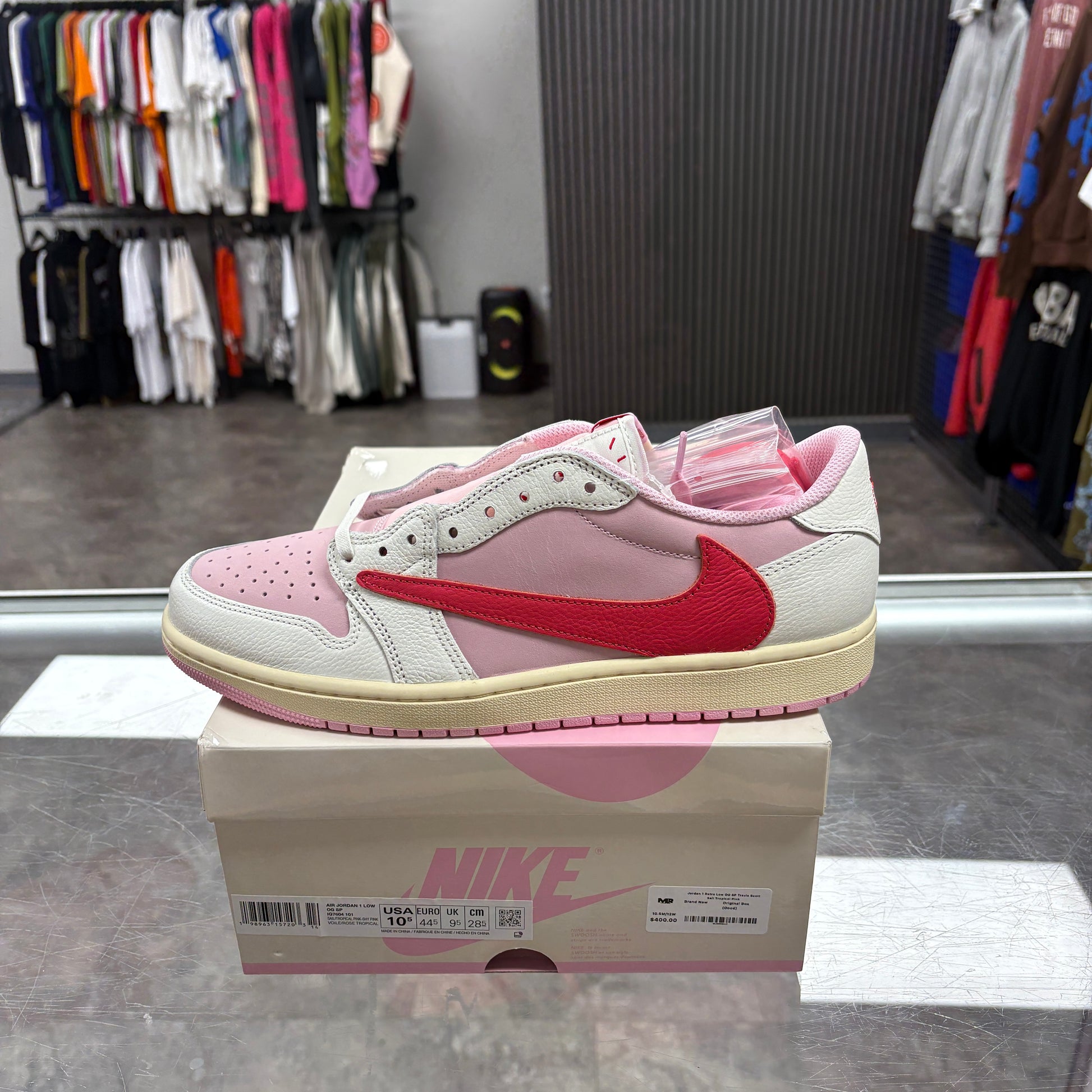 Jordan 1 Retro Low OG SP Travis Scott Sail Tropical Pink