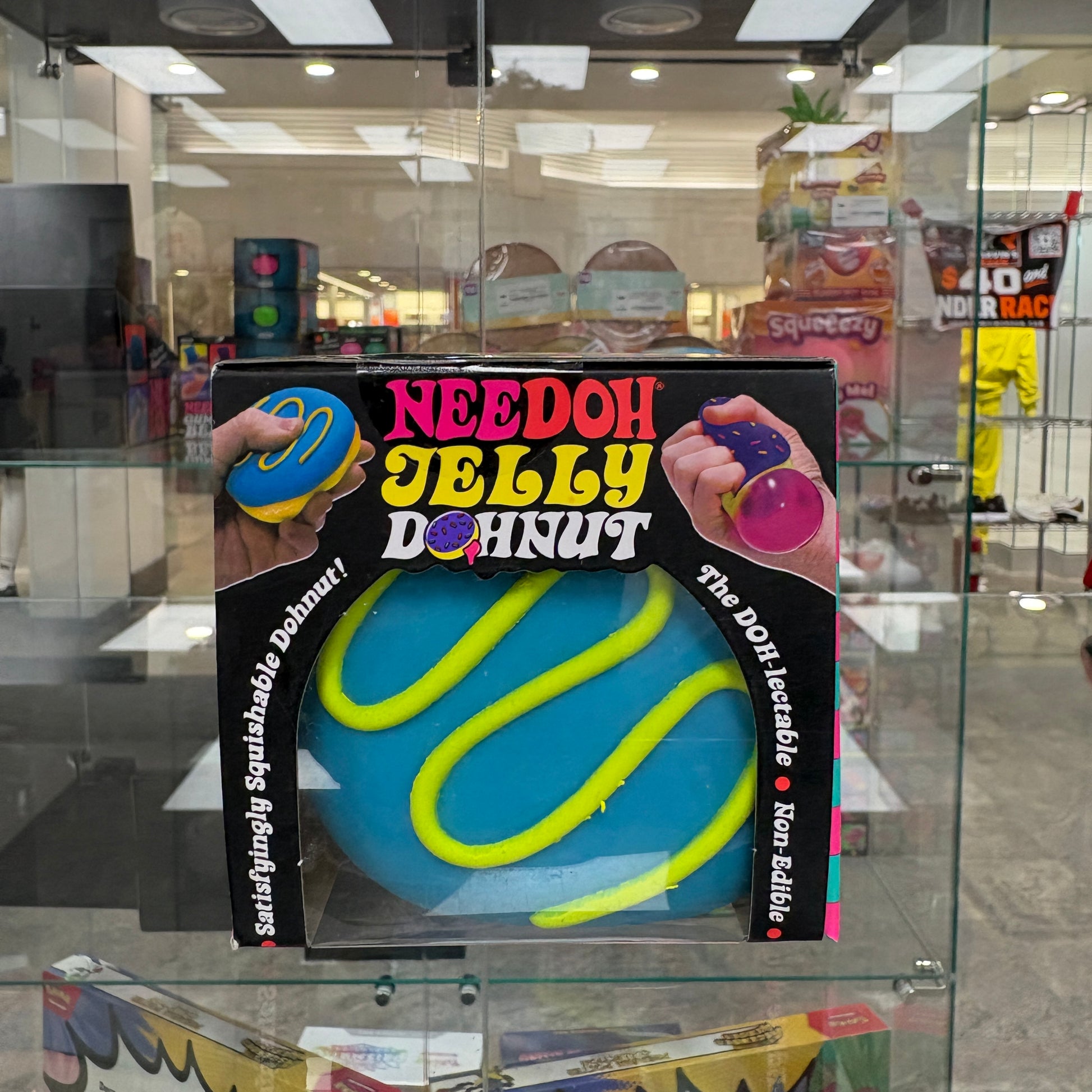 NeeDoh Jelly Dohnut Squishy Fidget Toy Blue