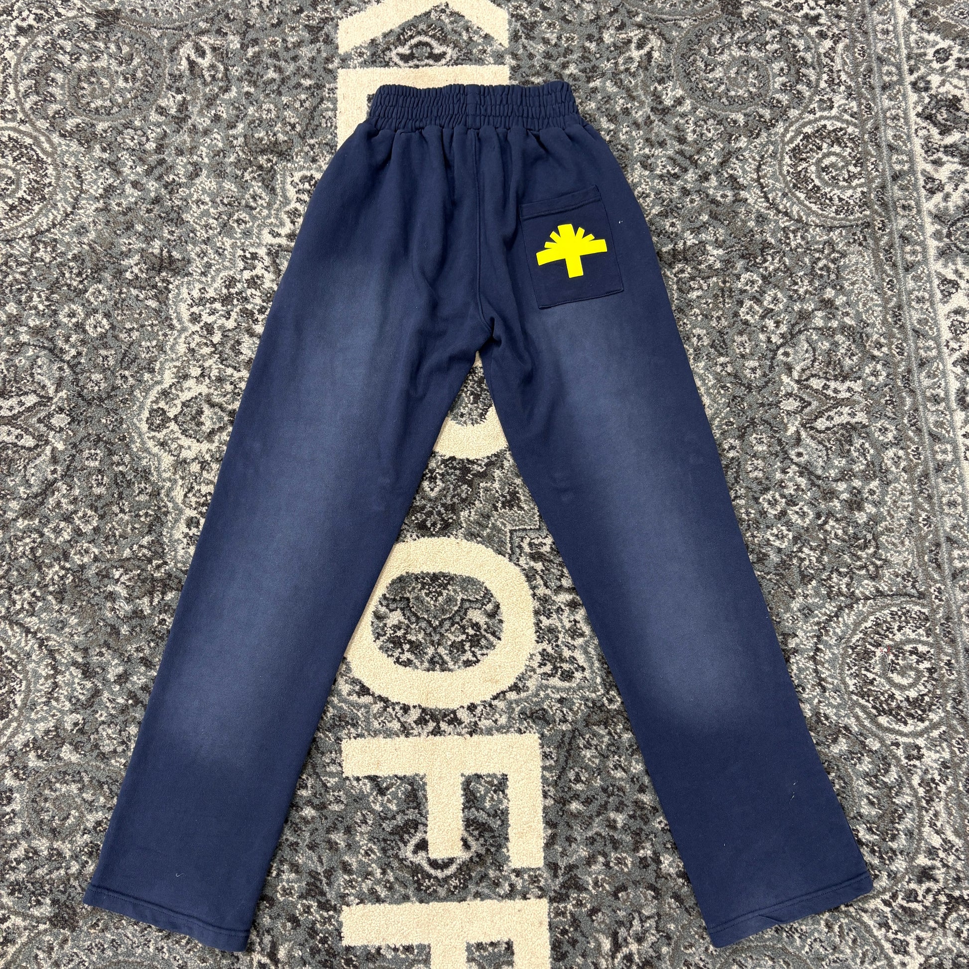 Vertabrae Navy & Yellow Sweatpants