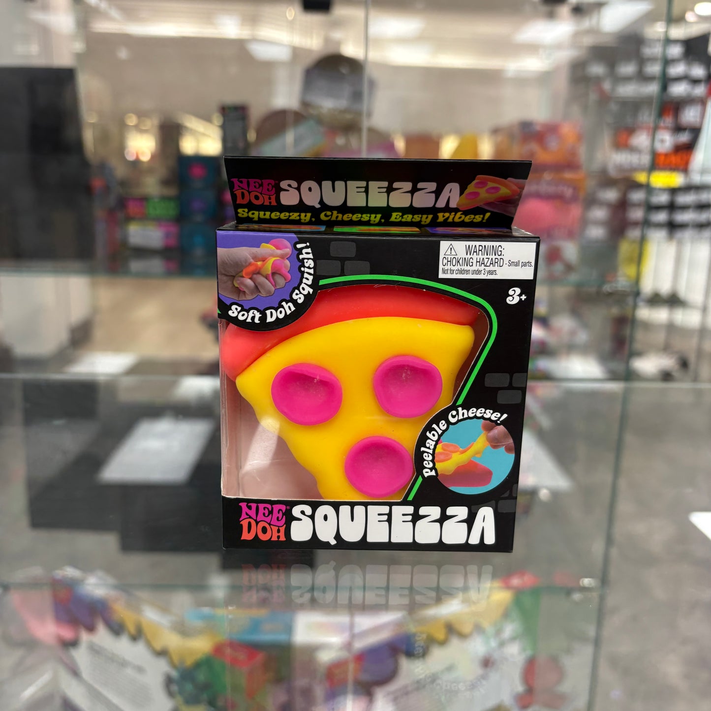 NeeDoh Squeeza Pizza Squishy Fidget Toy Orange Crust