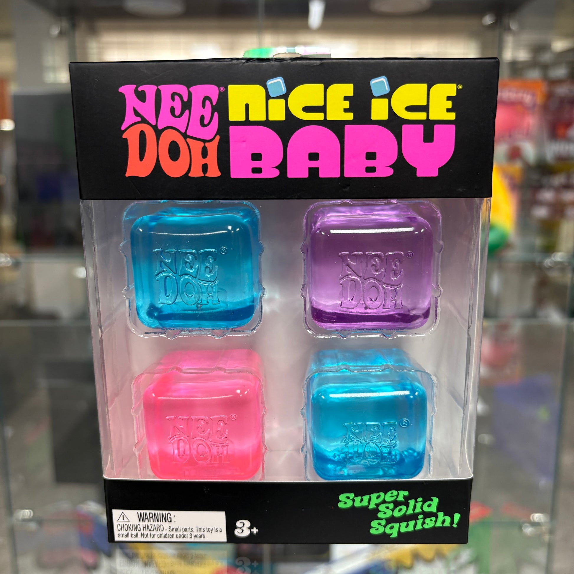 NeeDoh Nice Ice Baby Squishy Fidget Toy Set of 4 Blue/Purple/Pink