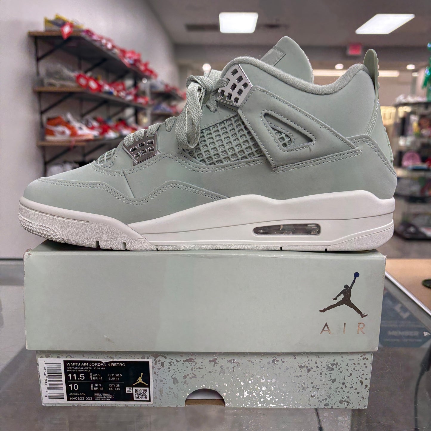 Jordan 4 Retro Seafoam Sail
