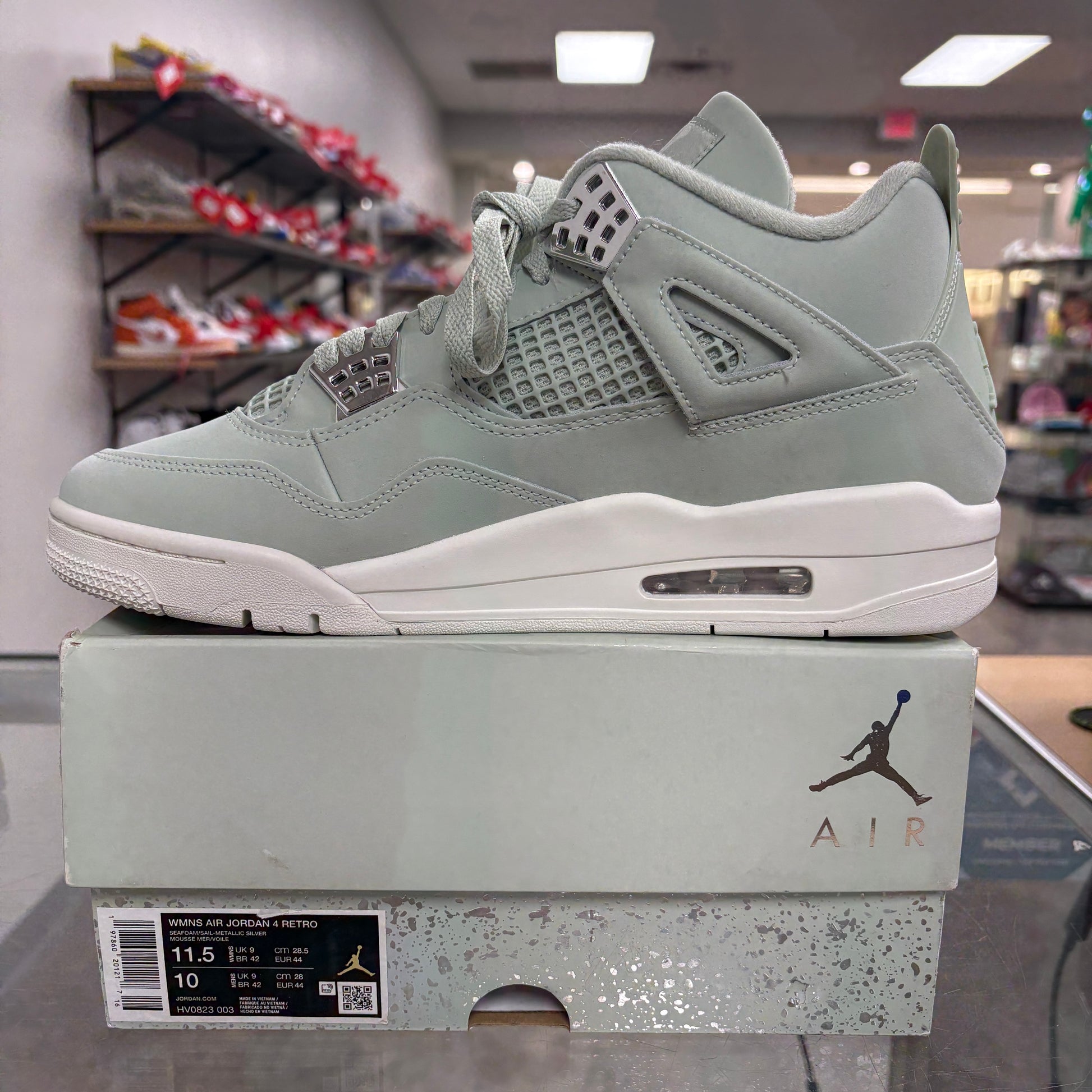 Jordan 4 Retro Seafoam Sail