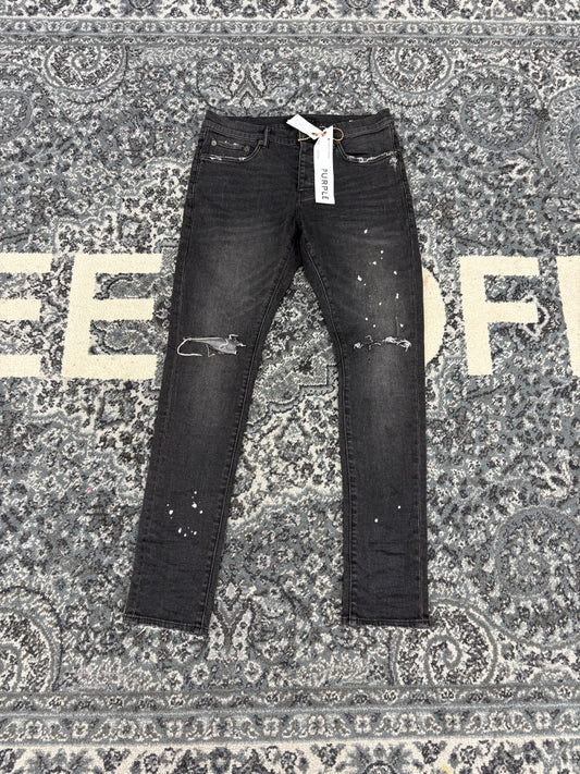Purple Brand Black Over Spray Core Jeans Black