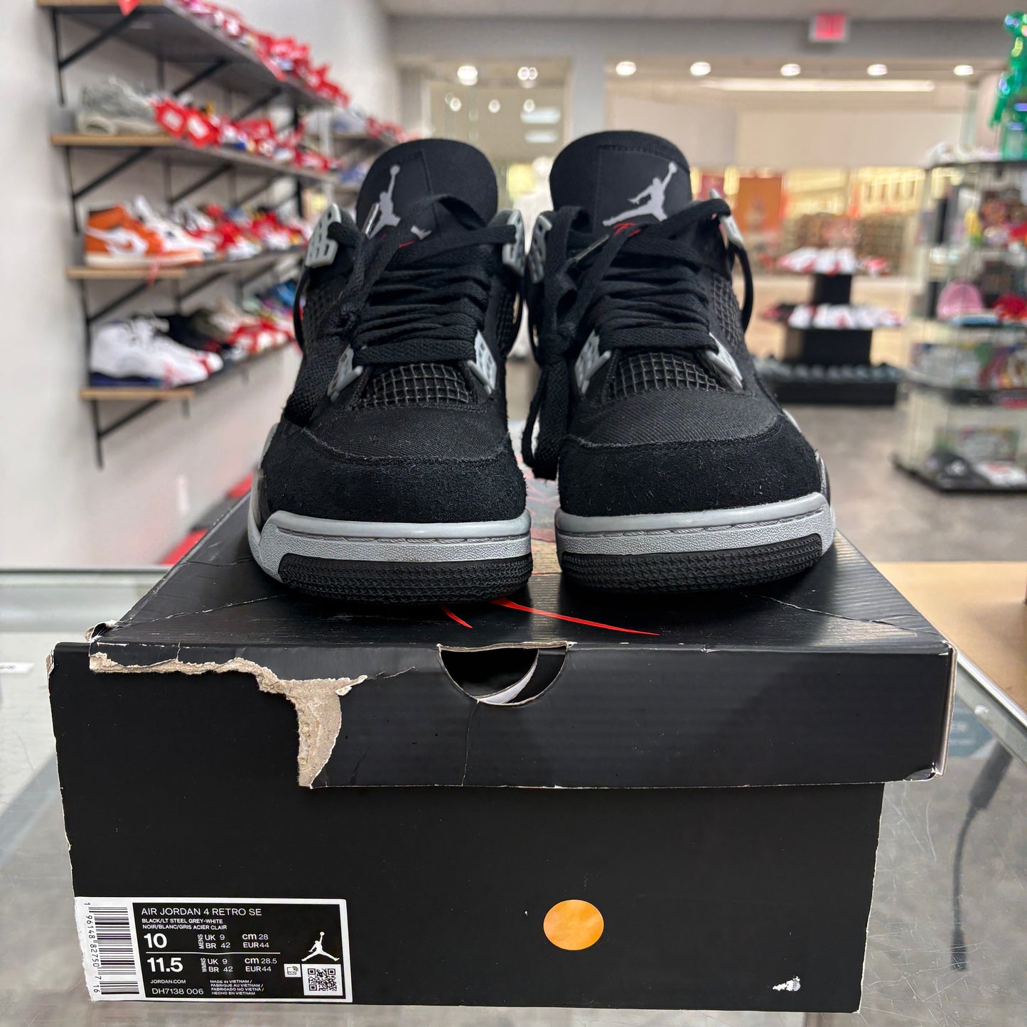Jordan 4 Retro SE Black Canvas
