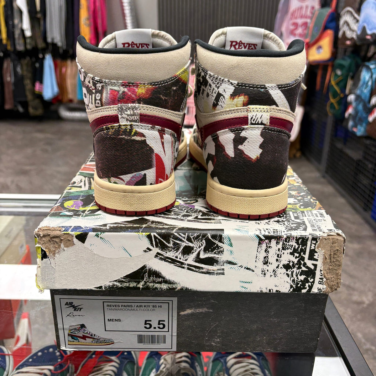 Reves Paris KIY '85 Hi Maroon Tan