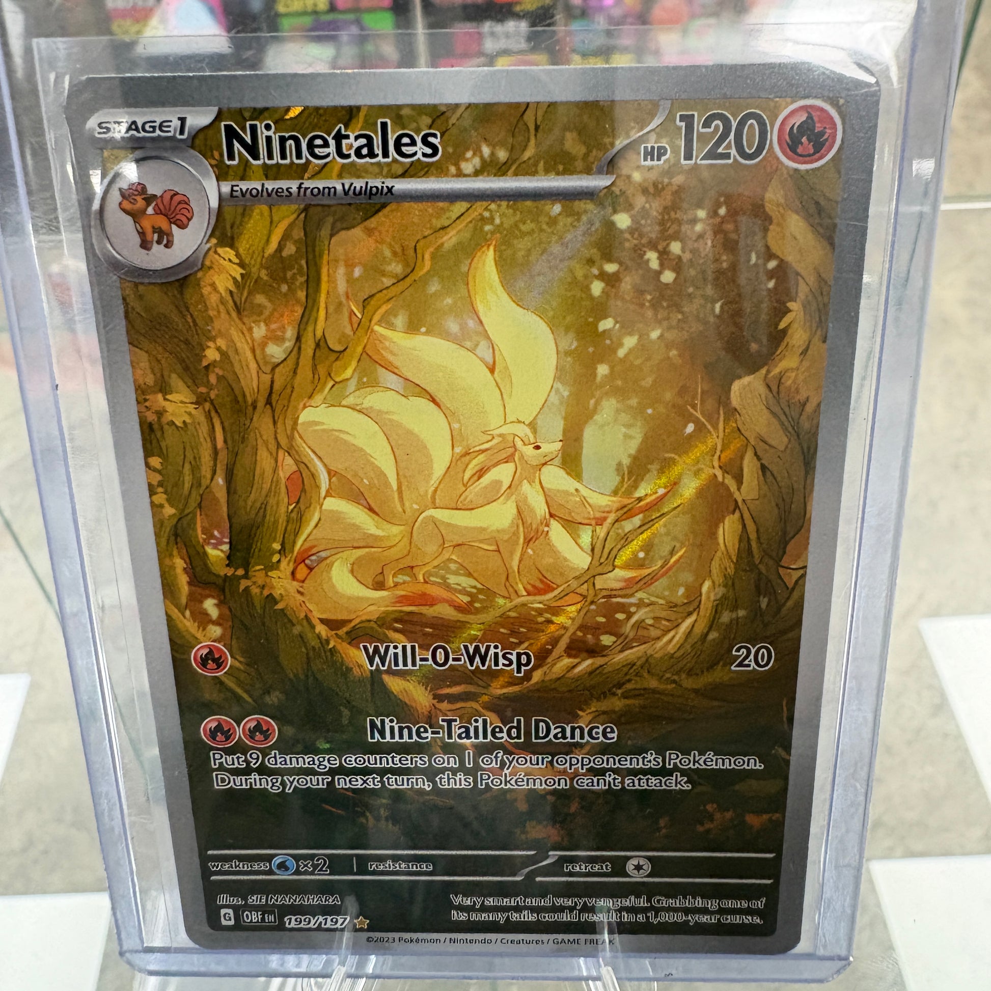 Ninetales Obsidian Flames Illustration Rare 199/197