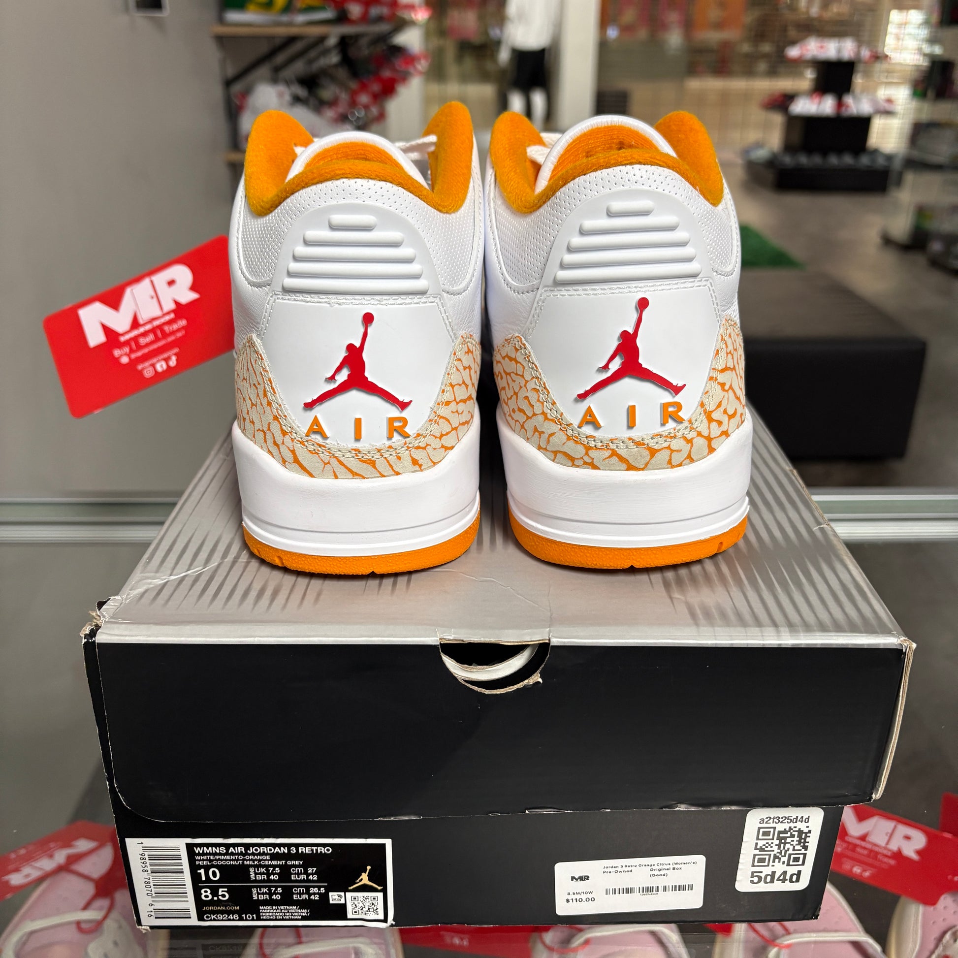 Jordan 3 Retro Orange Citrus (Women's)