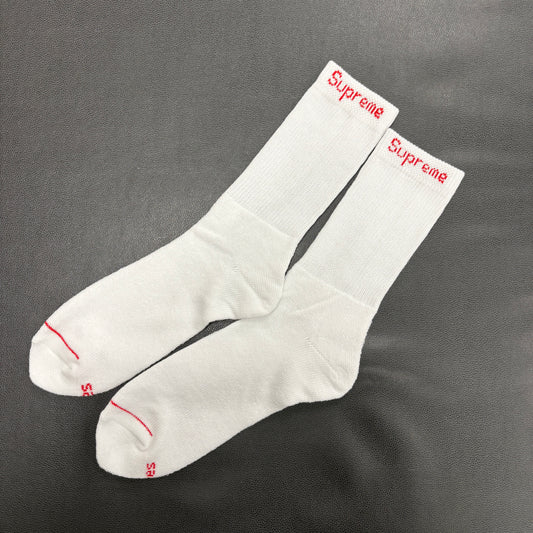 Supreme Socks White (Single Pair)